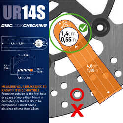 URBAN SECURITY UR14S S.R.A. SINIFI ALARMLI DİSK KİLİDİ 14mm PİM - Thumbnail