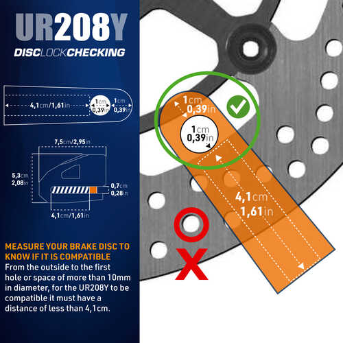 URBAN SECURITY UR208Y 10mm DİSK KİLİDİ