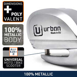 URBAN SECURITY UR22 VESPA UYUMLU ALARMLI DİSK KİLİDİ 6MM PİM - Thumbnail