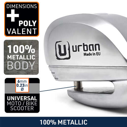 URBAN SECURITY UR22 VESPA UYUMLU ALARMLI DİSK KİLİDİ 6MM PİM