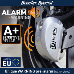 URBAN SECURITY - URBAN SECURITY UR22 VESPA UYUMLU ALARMLI DİSK KİLİDİ 6MM PİM (1)