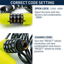 URBAN SECURITY UR446 ŞİFRELİ HALAT KİLİT - Thumbnail