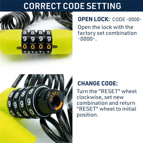 URBAN SECURITY UR446 ŞİFRELİ HALAT KİLİT