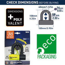 URBAN SECURITY UR59 U KİLİT 14MM - Thumbnail