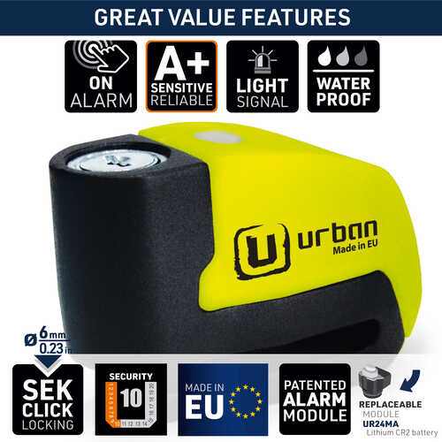 URBAN SECURITY UR6 ALARMLI DISK KILIDI 6mm PİM