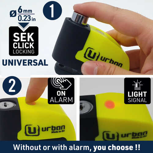 URBAN SECURITY UR6 ALARMLI DISK KILIDI 6mm PİM
