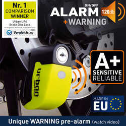 URBAN SECURITY UR6 ALARMLI DISK KILIDI 6mm PİM - Thumbnail